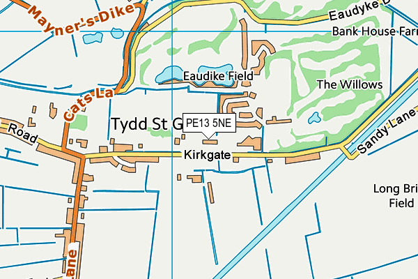 PE13 5NE map - OS VectorMap District (Ordnance Survey)