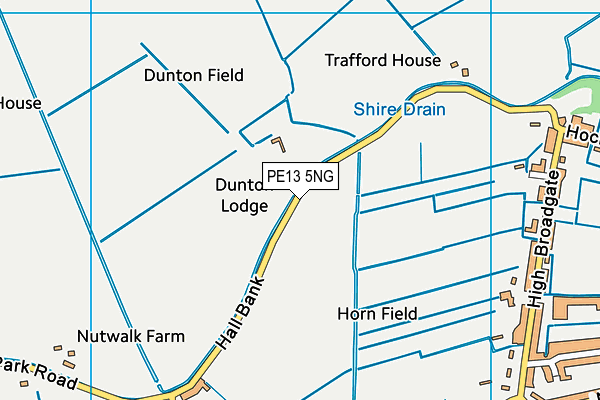 PE13 5NG map - OS VectorMap District (Ordnance Survey)