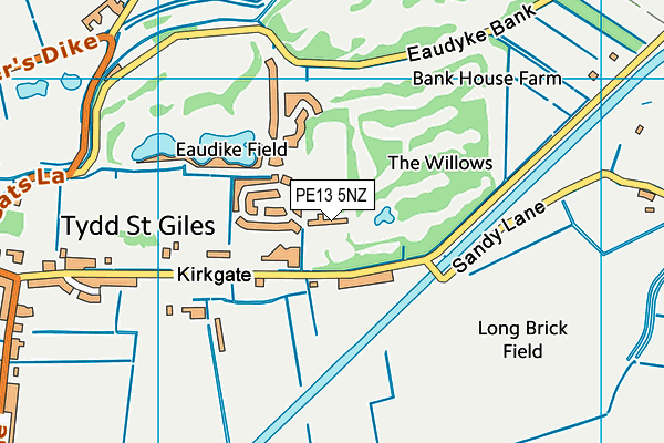 Tydd St Giles Golf And Country Club map (PE13 5NZ) - OS VectorMap District (Ordnance Survey)