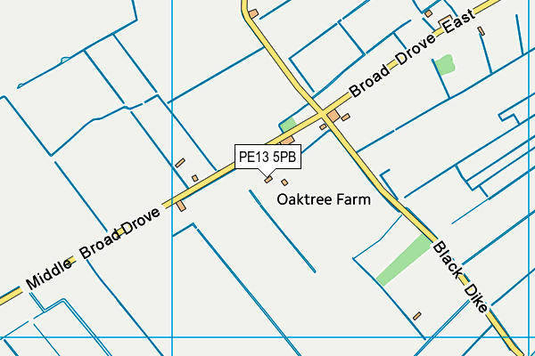 PE13 5PB map - OS VectorMap District (Ordnance Survey)