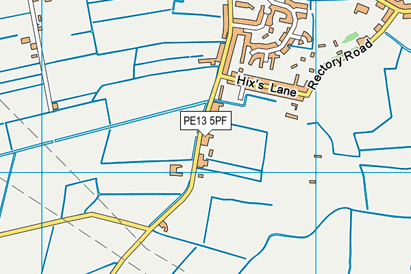 PE13 5PF map - OS VectorMap District (Ordnance Survey)