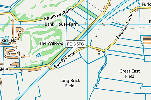 PE13 5PG map - OS VectorMap District (Ordnance Survey)