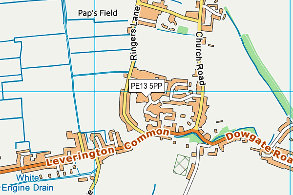 PE13 5PP map - OS VectorMap District (Ordnance Survey)