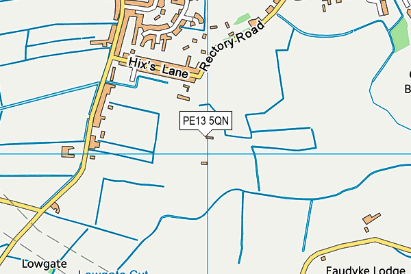 PE13 5QN map - OS VectorMap District (Ordnance Survey)