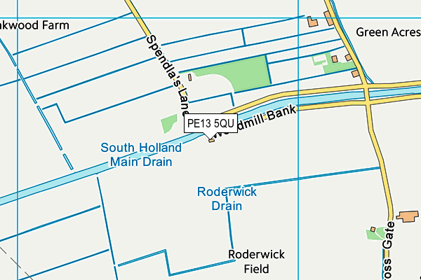 PE13 5QU map - OS VectorMap District (Ordnance Survey)