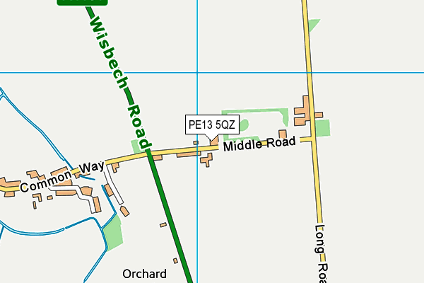 PE13 5QZ map - OS VectorMap District (Ordnance Survey)