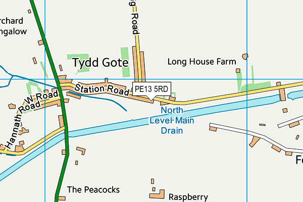 PE13 5RD map - OS VectorMap District (Ordnance Survey)