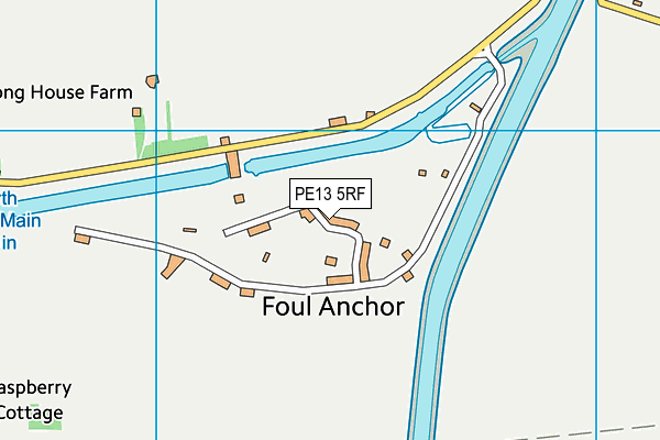 PE13 5RF map - OS VectorMap District (Ordnance Survey)