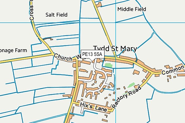 PE13 5SA map - OS VectorMap District (Ordnance Survey)