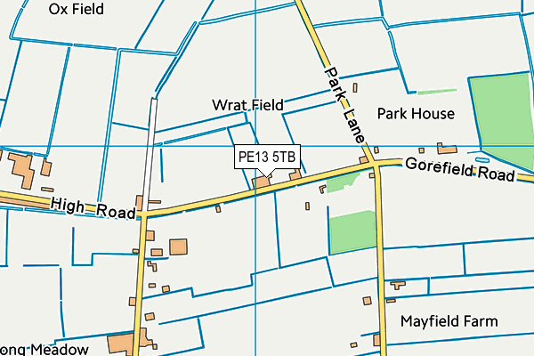 PE13 5TB map - OS VectorMap District (Ordnance Survey)