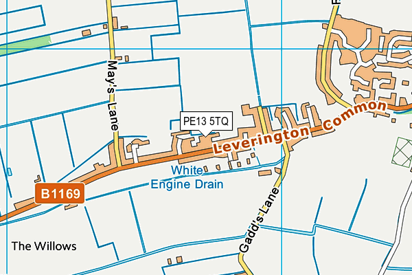 PE13 5TQ map - OS VectorMap District (Ordnance Survey)