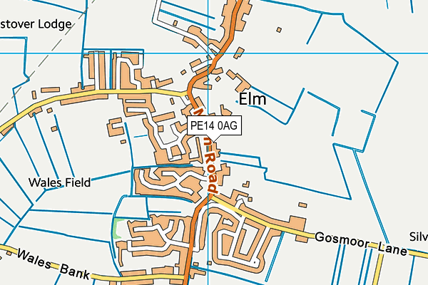 Elm CofE Primary School map (PE14 0AG) - OS VectorMap District (Ordnance Survey)