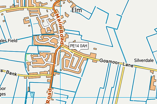 PE14 0AH map - OS VectorMap District (Ordnance Survey)