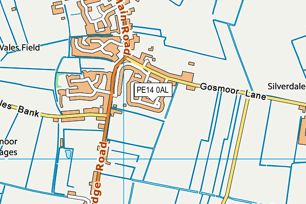 PE14 0AL map - OS VectorMap District (Ordnance Survey)