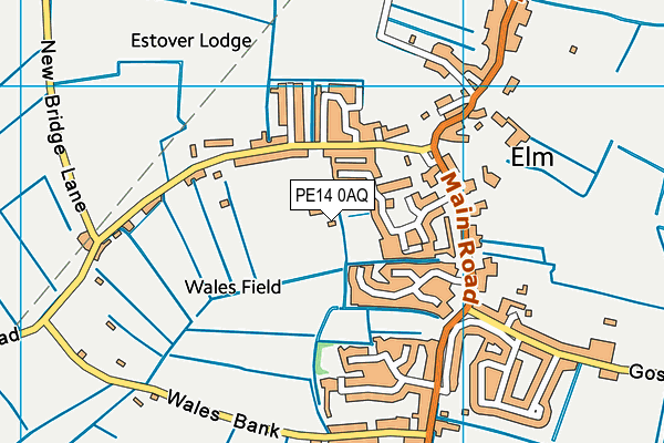 PE14 0AQ map - OS VectorMap District (Ordnance Survey)