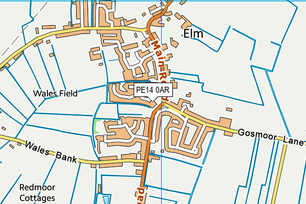 PE14 0AR map - OS VectorMap District (Ordnance Survey)