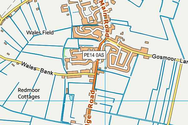 PE14 0AS map - OS VectorMap District (Ordnance Survey)