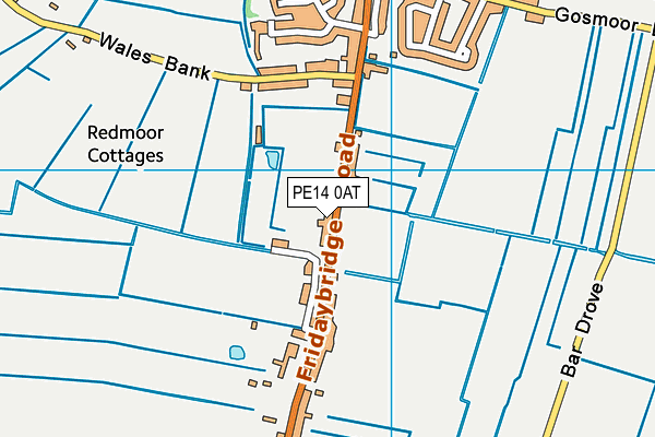 PE14 0AT map - OS VectorMap District (Ordnance Survey)