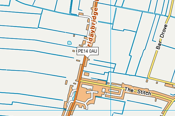 PE14 0AU map - OS VectorMap District (Ordnance Survey)