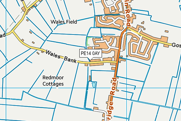 PE14 0AY map - OS VectorMap District (Ordnance Survey)