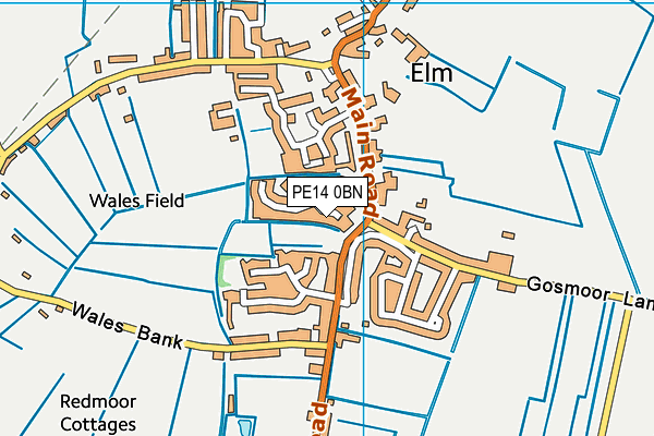 PE14 0BN map - OS VectorMap District (Ordnance Survey)
