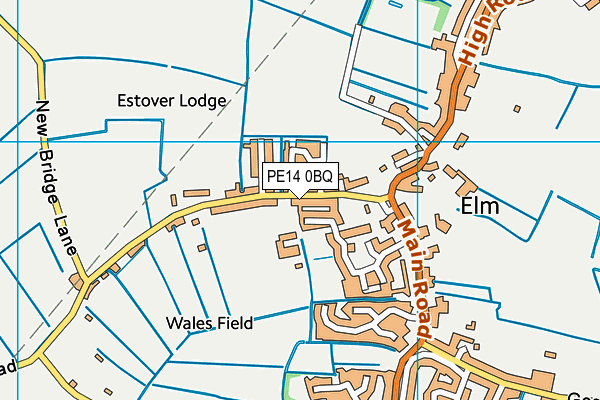 PE14 0BQ map - OS VectorMap District (Ordnance Survey)