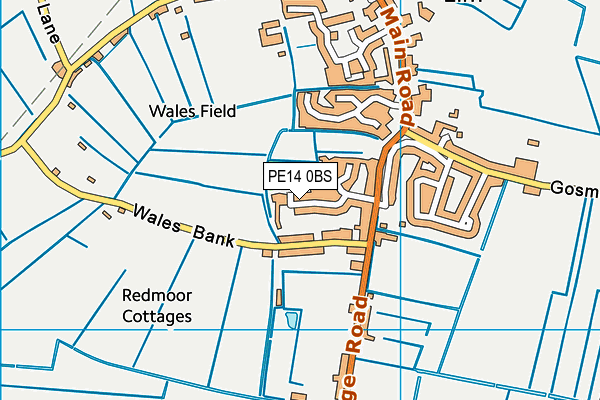 PE14 0BS map - OS VectorMap District (Ordnance Survey)