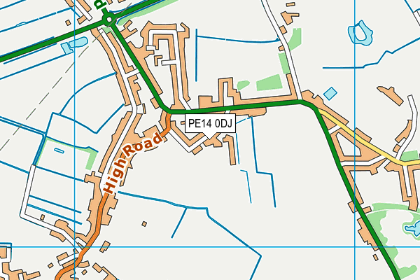 PE14 0DJ map - OS VectorMap District (Ordnance Survey)