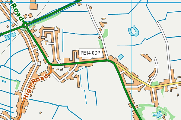 PE14 0DP map - OS VectorMap District (Ordnance Survey)
