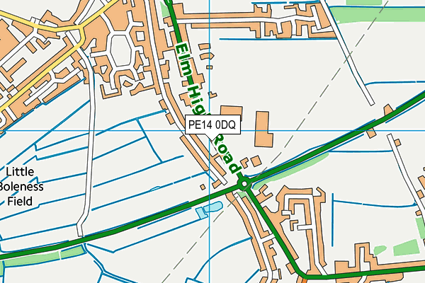PE14 0DQ map - OS VectorMap District (Ordnance Survey)