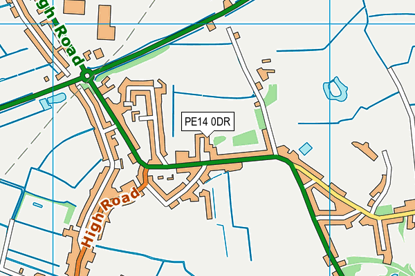 PE14 0DR map - OS VectorMap District (Ordnance Survey)