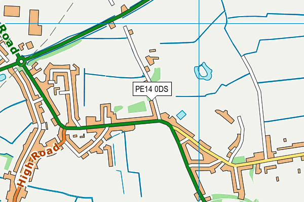 PE14 0DS map - OS VectorMap District (Ordnance Survey)