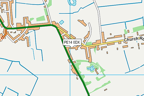 PE14 0DX map - OS VectorMap District (Ordnance Survey)