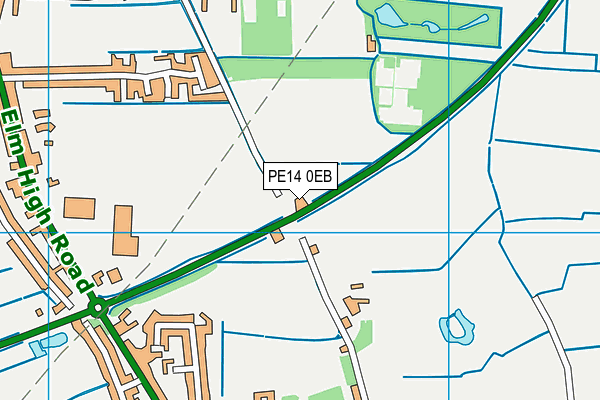 PE14 0EB map - OS VectorMap District (Ordnance Survey)