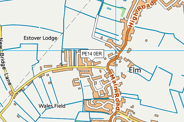 PE14 0ER map - OS VectorMap District (Ordnance Survey)