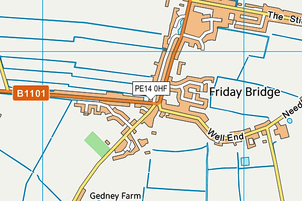PE14 0HF map - OS VectorMap District (Ordnance Survey)