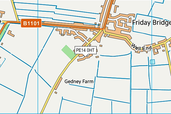 PE14 0HT map - OS VectorMap District (Ordnance Survey)