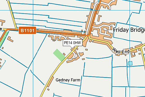 Friday Bridge Community Primary School map (PE14 0HW) - OS VectorMap District (Ordnance Survey)