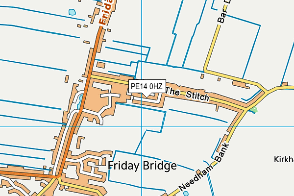 PE14 0HZ map - OS VectorMap District (Ordnance Survey)
