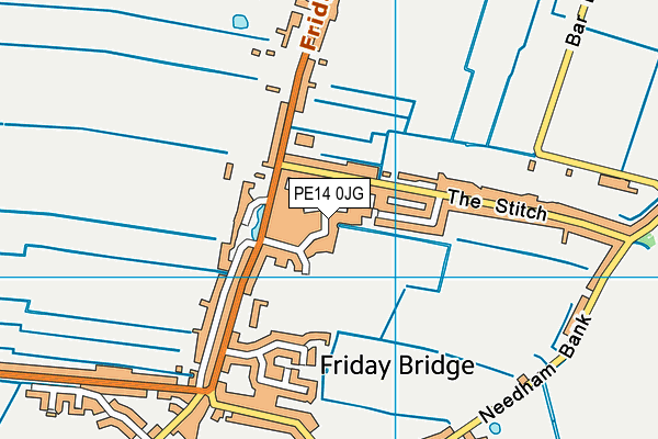 PE14 0JG map - OS VectorMap District (Ordnance Survey)