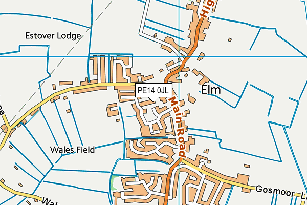 PE14 0JL map - OS VectorMap District (Ordnance Survey)