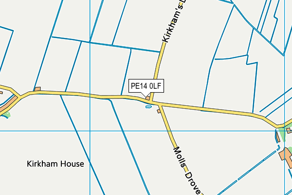 PE14 0LF map - OS VectorMap District (Ordnance Survey)