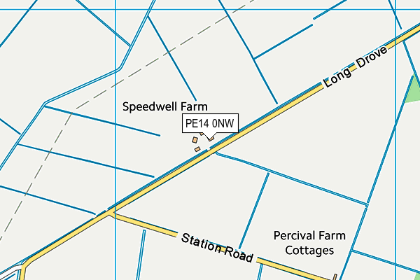 PE14 0NW map - OS VectorMap District (Ordnance Survey)