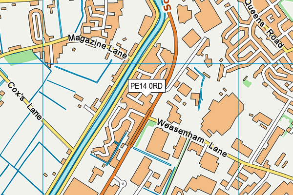 PE14 0RD map - OS VectorMap District (Ordnance Survey)