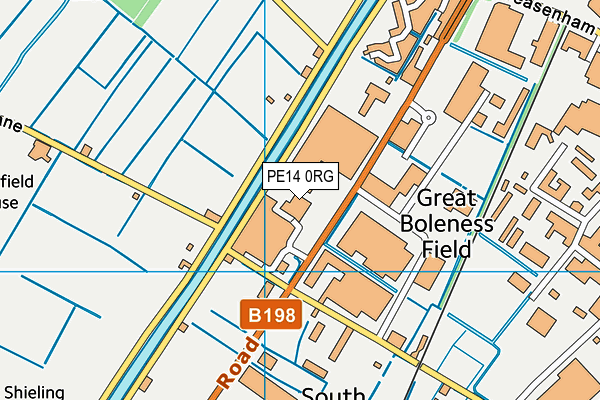 PE14 0RG map - OS VectorMap District (Ordnance Survey)