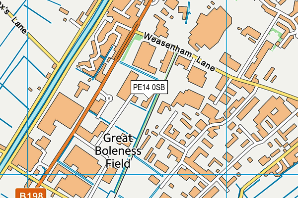 PE14 0SB map - OS VectorMap District (Ordnance Survey)