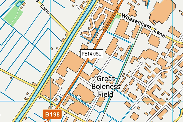 PE14 0SL map - OS VectorMap District (Ordnance Survey)