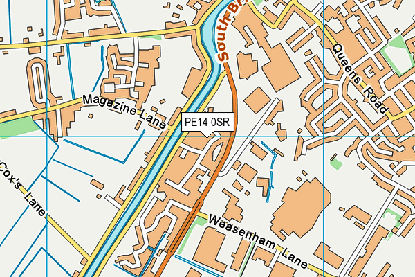 PE14 0SR map - OS VectorMap District (Ordnance Survey)