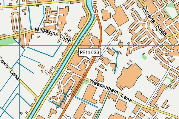 PE14 0SS map - OS VectorMap District (Ordnance Survey)