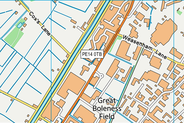 PE14 0TB map - OS VectorMap District (Ordnance Survey)
